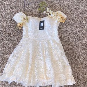 White fashion nova off the shoulder dress